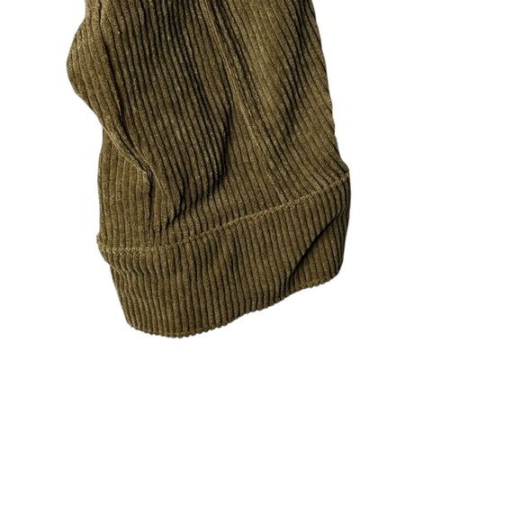 Mine M or L  Olive Green Corduroy Crop Bomber Jacket NWOT - Picture 10 of 17